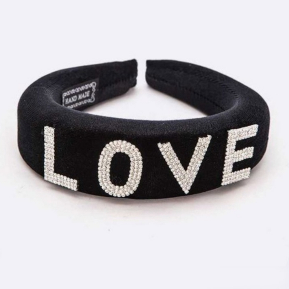 LOVE Rhinestone Headband